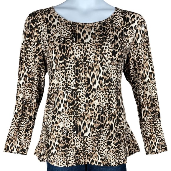 Chicos Top Womens XL/3 Office Work Capsule Everyday Minimal Basic Stretch Comfy - Picture 1 of 11